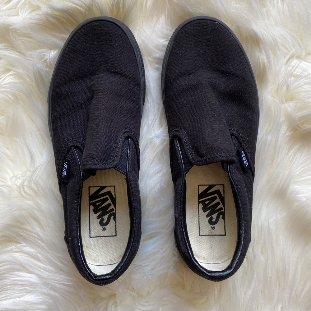 Black Slip On Vans